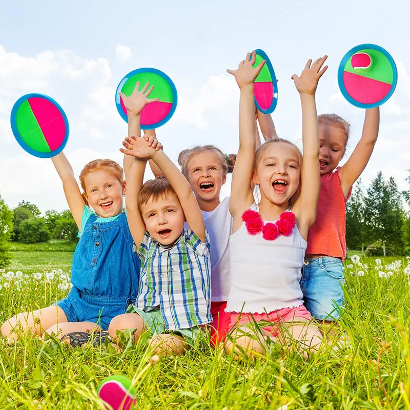 Children Sports Toys Toss & Catch Ball Sticky Balls Summer Outdoor Beach Toy Multiplayer Game Parent-child Interaction Gifts TMZ