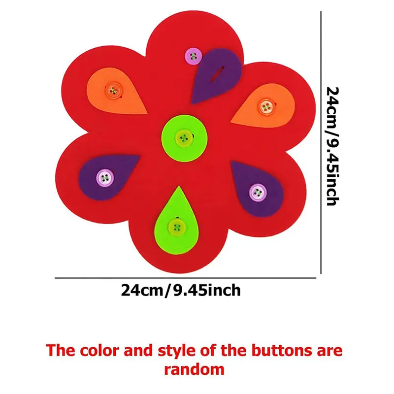 Nonwoven Fabric Button Toys Montessori Teaching Aids Kindergarten Regional Materials Puzzle Zone DIY Manual Children Gifts TMZ