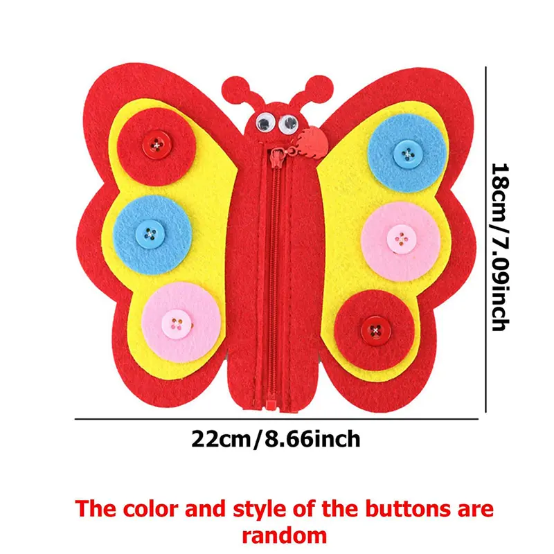 Nonwoven Fabric Button Toys Montessori Teaching Aids Kindergarten Regional Materials Puzzle Zone DIY Manual Children Gifts TMZ