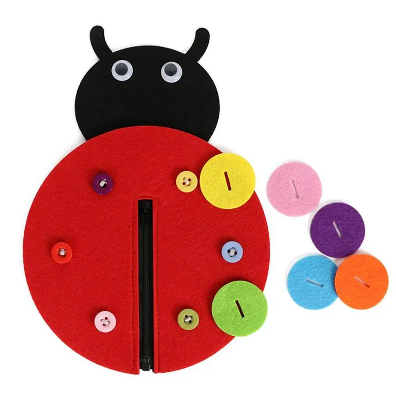 Nonwoven Fabric Button Toys Montessori Teaching Aids Kindergarten Regional Materials Puzzle Zone DIY Manual Children Gifts TMZ