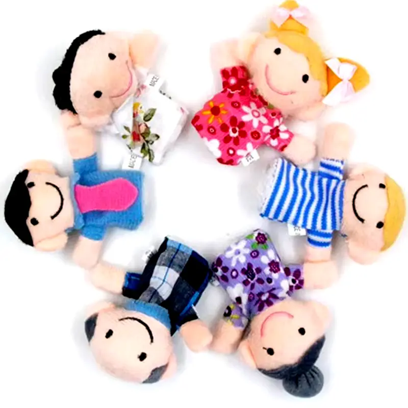 Cartoon Finger Puppet Role Play Story Telling Props Family Animal Style Parent-Child Interactive Doll Early Education Gift ZYF