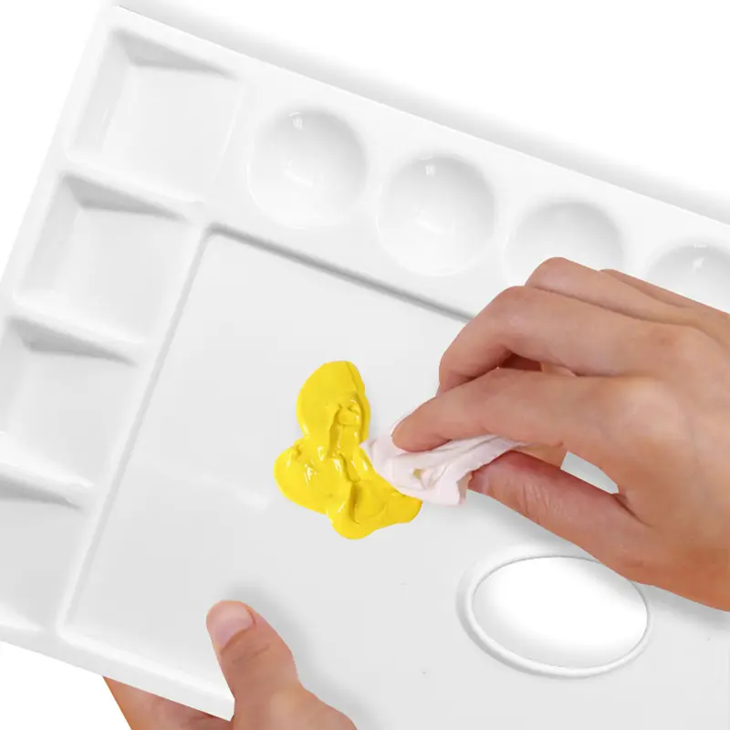 Color Palette Pigment Tray Plastic Office Educational Supplies Equipment Easy to Clean Suitable for Art Students Beginner TMZ