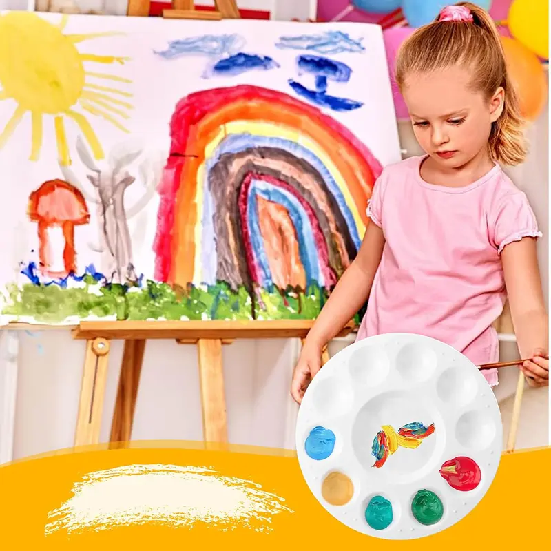 Color Palette Pigment Tray Plastic Office Educational Supplies Equipment Easy to Clean Suitable for Art Students Beginner TMZ