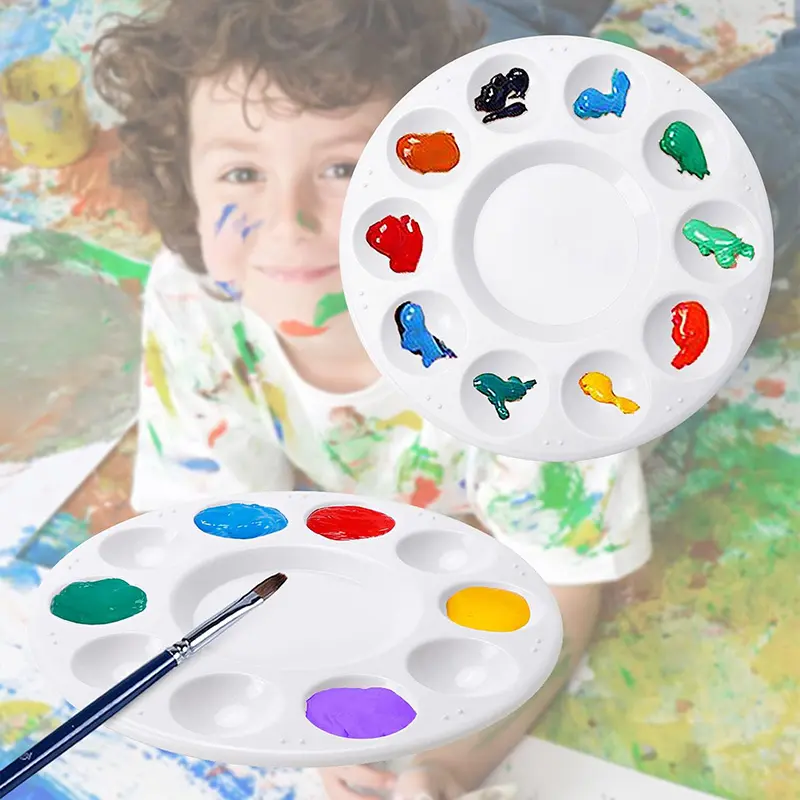 Color Palette Pigment Tray Plastic Office Educational Supplies Equipment Easy to Clean Suitable for Art Students Beginner TMZ