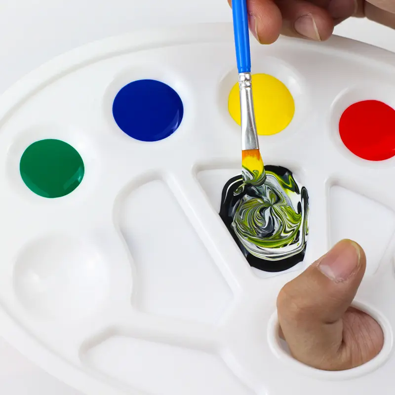 Color Palette Pigment Tray Plastic Office Educational Supplies Equipment Easy to Clean Suitable for Art Students Beginner TMZ