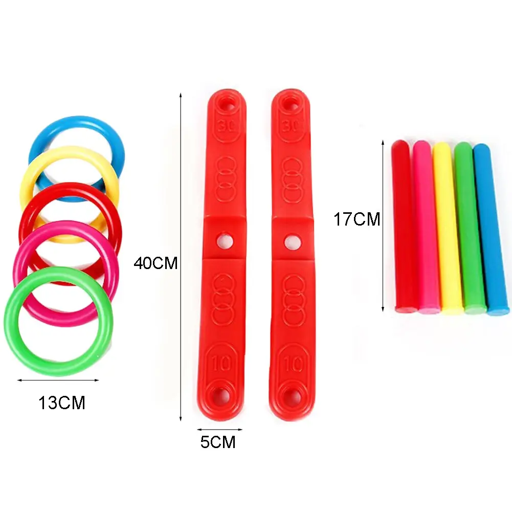 Throwing Ferrule Toys Parent Child Rainbow Rings Toys Cross Five Ring Ferrule Toy Sport Educational Toys for Children