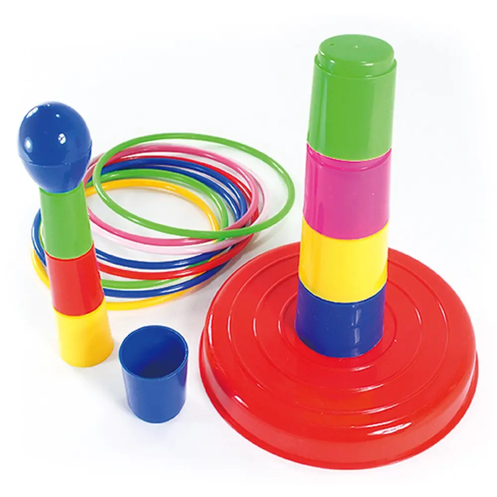 Throwing Ferrule Toys Parent Child Rainbow Rings Toys Cross Five Ring Ferrule Toy Sport Educational Toys for Children