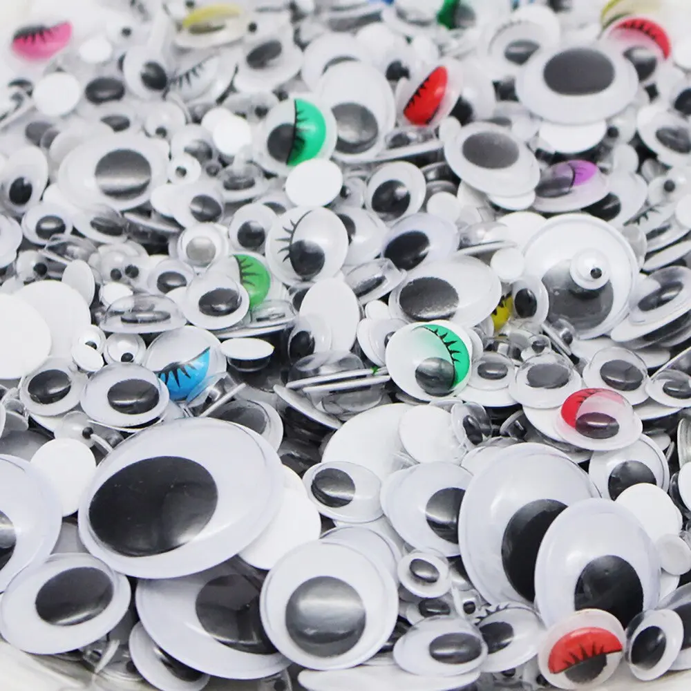 100pcs/200pcs Self-adhesive Googly Wiggle Eyes for DIY Scrapbooking Crafts Projects DIY Dolls Accessories Eyes Handmade Toys