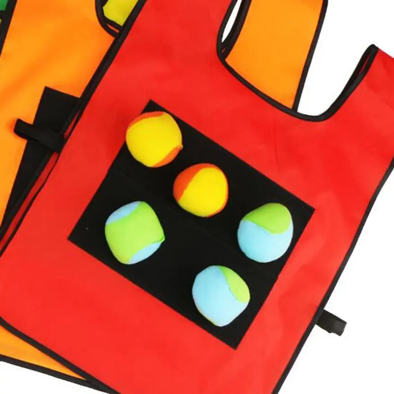 Outdoor Sport Game Props Vest Sticky Jersey Vest Game Vest Waistcoat With Sticky Ball Throwing Toys For Children Kids Sports Toy