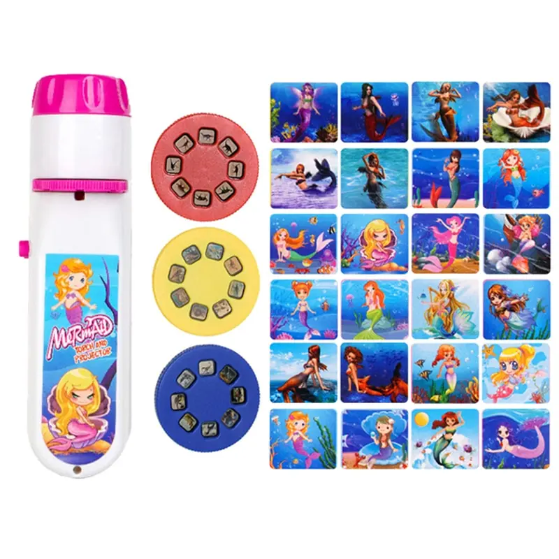 Child Early Education Projector Slide Story Machine Bedtime Toy Girl Boy Lamp Glowing Kids Lightstick Flashlight Toy Education