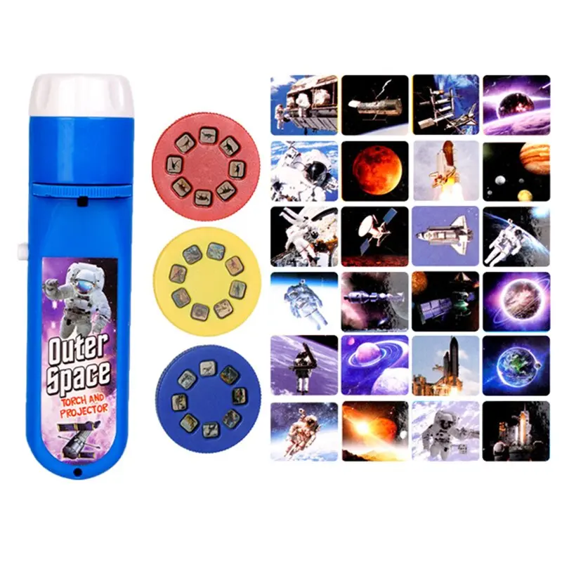 Child Early Education Projector Slide Story Machine Bedtime Toy Girl Boy Lamp Glowing Kids Lightstick Flashlight Toy Education