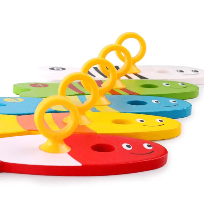 Children Puzzle Multifunctional Creative Fishing Set Column Toys Baby Gift Wooden Early Education Parent-child Interaction TMZ
