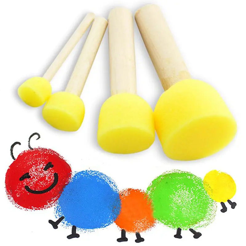 Painting Sponge Brush Set EVA Stamp Children Drawing Toys Art Supplies Graffiti Roller Tools Early Education DIY Puzzle Toy TMZ