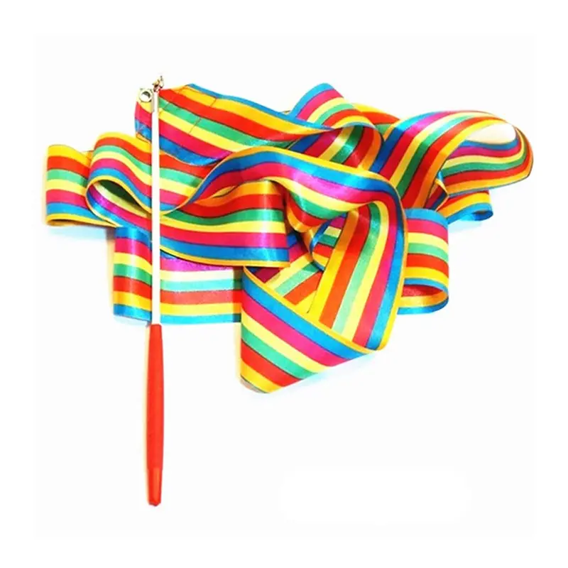 Artistic Gymnastic Ribbons 6Color Scarves Square Scarf Children Outdoor Sports Toys Exercise Dance Scarves Performance Props TMZ