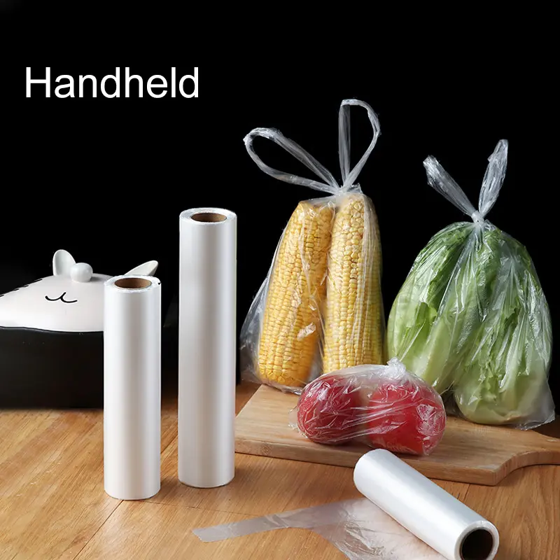 100pcs/set Fresh-keeping Bag Plastics with Handle Disposable Household Kitchen Storage Saver Bags Convenient Portable TMZ