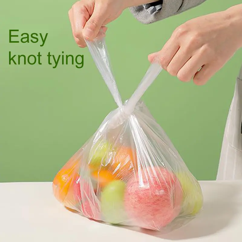 100pcs/set Fresh-keeping Bag Plastics with Handle Disposable Household Kitchen Storage Saver Bags Convenient Portable TMZ