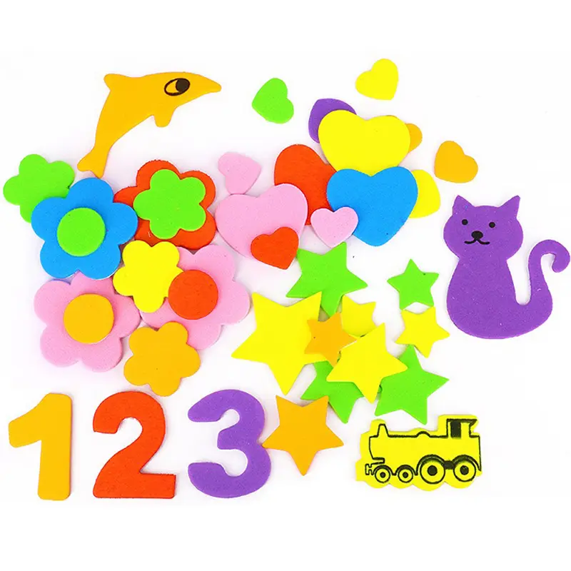 Sponge 3D EVA Stickers Colorful Cartoon Foam Self-Adhesive Handmade DIY Stickers Notebook Decoration Birthday Gift ZYF