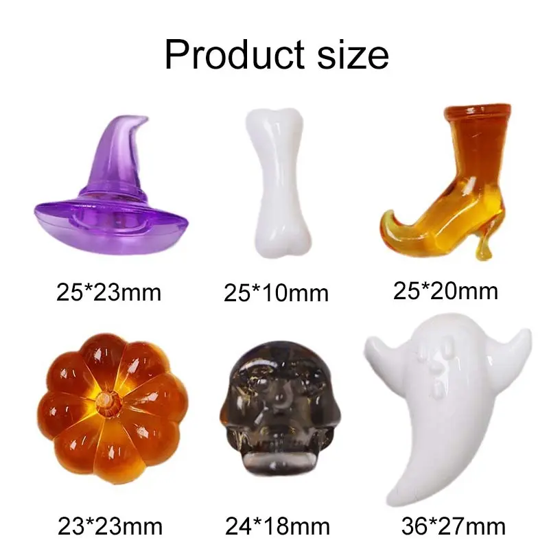 Halloween Miniature Ornament Acrylic Mini Pumpkin Ghost Skull Festival Party Favors Gifts Prepared for Guests Cute Ornament TMZ