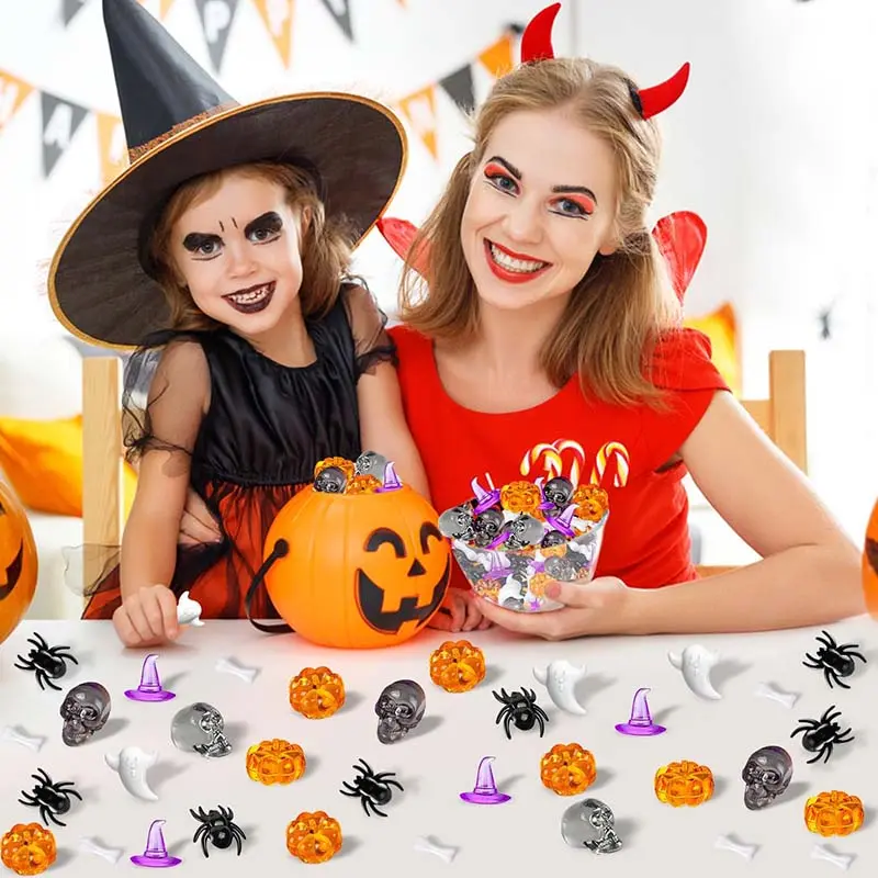 Halloween Miniature Ornament Acrylic Mini Pumpkin Ghost Skull Festival Party Favors Gifts Prepared for Guests Cute Ornament TMZ