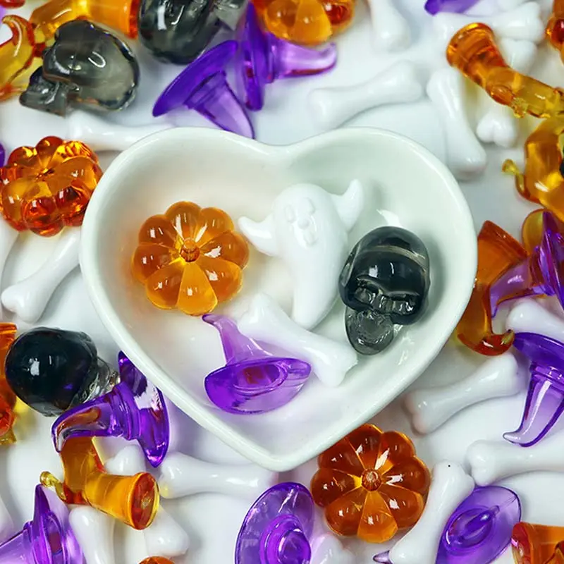 Halloween Miniature Ornament Acrylic Mini Pumpkin Ghost Skull Festival Party Favors Gifts Prepared for Guests Cute Ornament TMZ