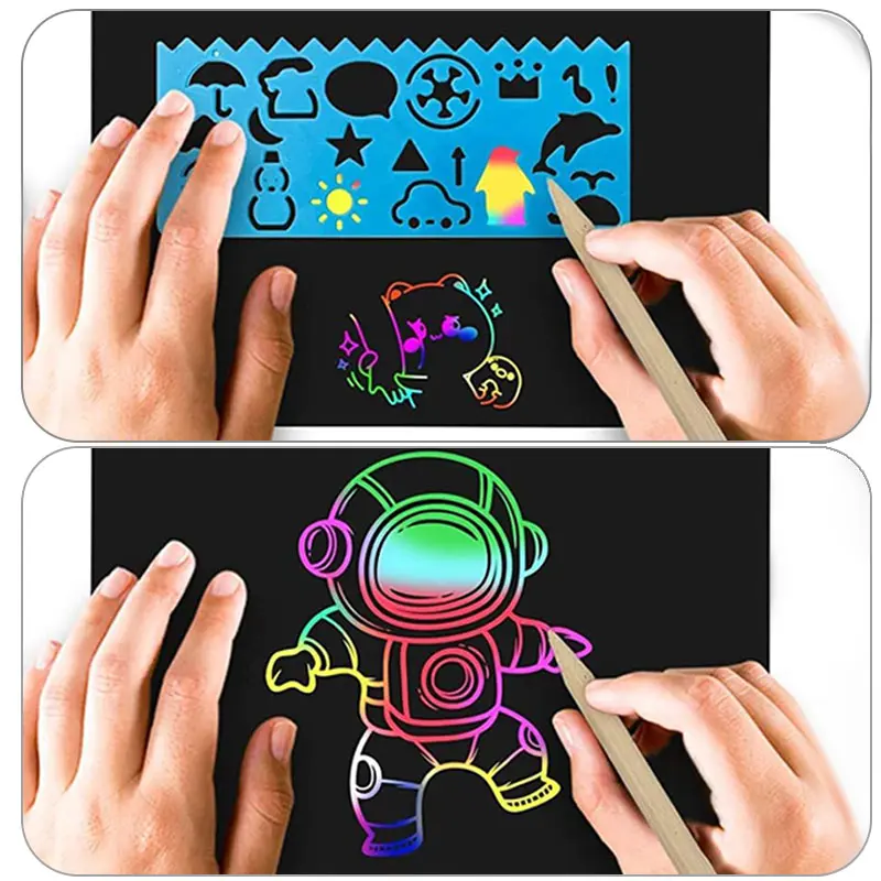 Scratch Paper 16K/32K Colorful Base Color Office Education Art Classroom Supplies Student Handmade DIY Painting Paper TMZ