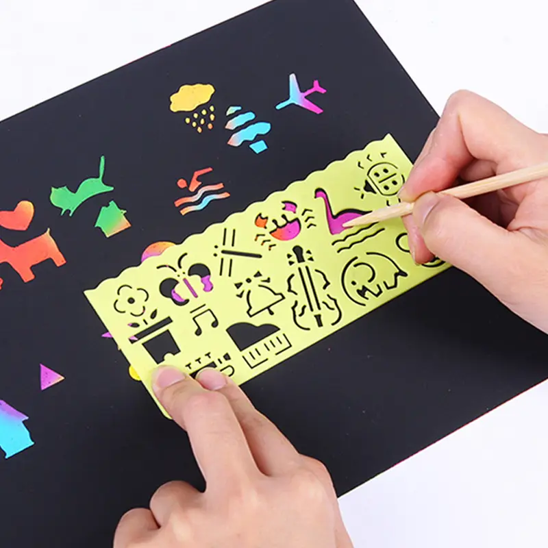 Scratch Paper 16K/32K Colorful Base Color Office Education Art Classroom Supplies Student Handmade DIY Painting Paper TMZ