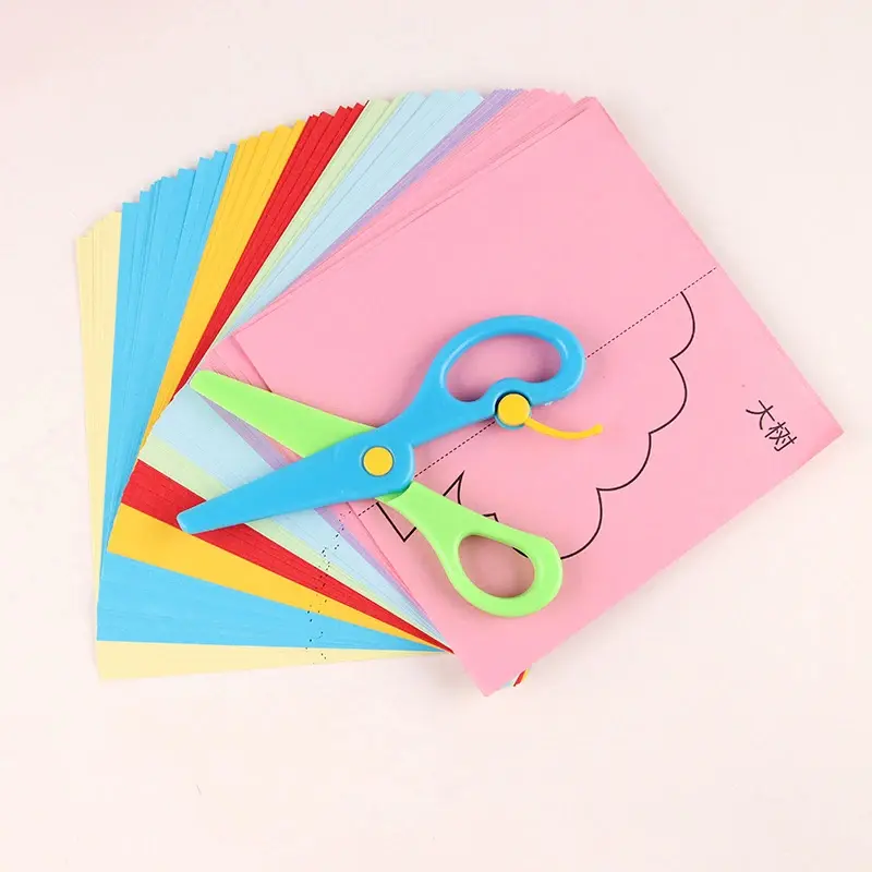 48/96sheet Paper Cuttings Colored Paper Cartoon Office Cultural Supplies Art Classroom Paper Kirigami Student Rewards TMZ