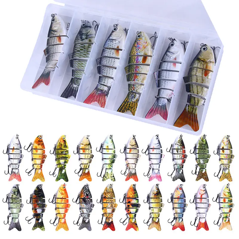 6/3/1Pcs Fishing Lure Sinking 10cm 17.5g 6 Segment Multi Jointed Swimbait Artificial Wobblers Crankbait Hard Bait Pesca Tackle