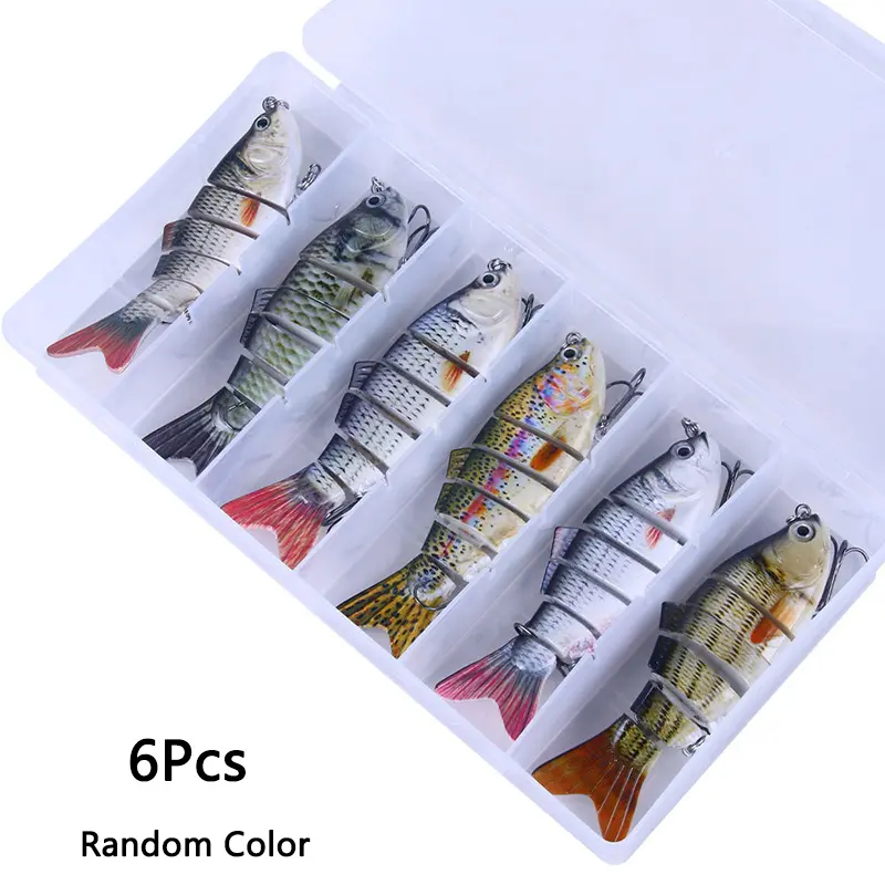 6/3/1Pcs Fishing Lure Sinking 10cm 17.5g 6 Segment Multi Jointed Swimbait Artificial Wobblers Crankbait Hard Bait Pesca Tackle