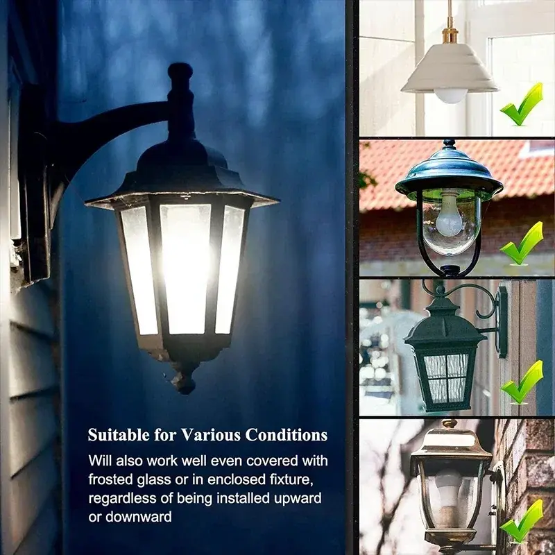 10W 1~2Pack LED Bulb Light E26/27 Radar Motion Sensor 85-265V White Smart Lamp Working Night for Home Living Room Stair Pathway