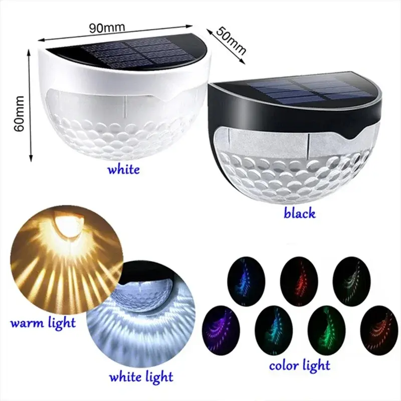 2~12Pack Solar Lights Outdoor Waterproof Wall Lamps Festoon Decoration LED Fence Light for Home Garden Step Patio Stairs