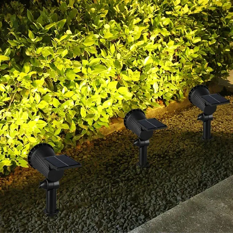 1~4Pack Solar Light Outdoor Adjustable 9LED Spotlight In-Ground Waterproof Solar Powered Lawn Lamp for Landscape Decoration