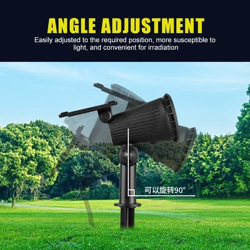 1~4Pack Solar Light Outdoor Adjustable 9LED Spotlight In-Ground Waterproof Solar Powered Lawn Lamp for Landscape Decoration