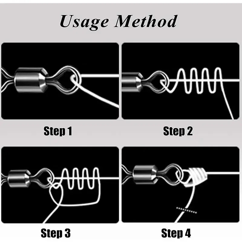 200-500Pcs Fishing Swivels Kit Ball Bearing Rolling Swivel Fishing Tackle Saltwater Freshwater Fishing Line Connectors for Carp