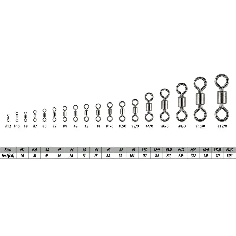 200-500Pcs Fishing Swivels Kit Ball Bearing Rolling Swivel Fishing Tackle Saltwater Freshwater Fishing Line Connectors for Carp