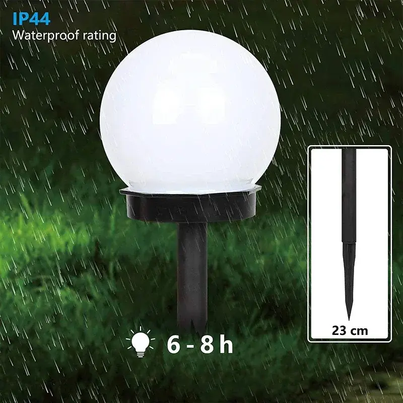 3/6/9/12Pack Solar Powered LED Bulb Lamp Energy Light Waterproof Outdoor Garden Decoration Ball Lights Lawn Yard Pathway Lamp