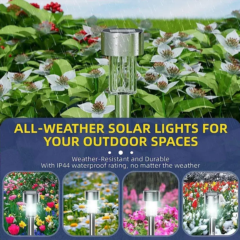 10Pack Solar Outdoor Lights Garden Lantern Solar Powered Lamp Waterproof Landscape Lighting Pathway Yard Lawn Garden Decoration