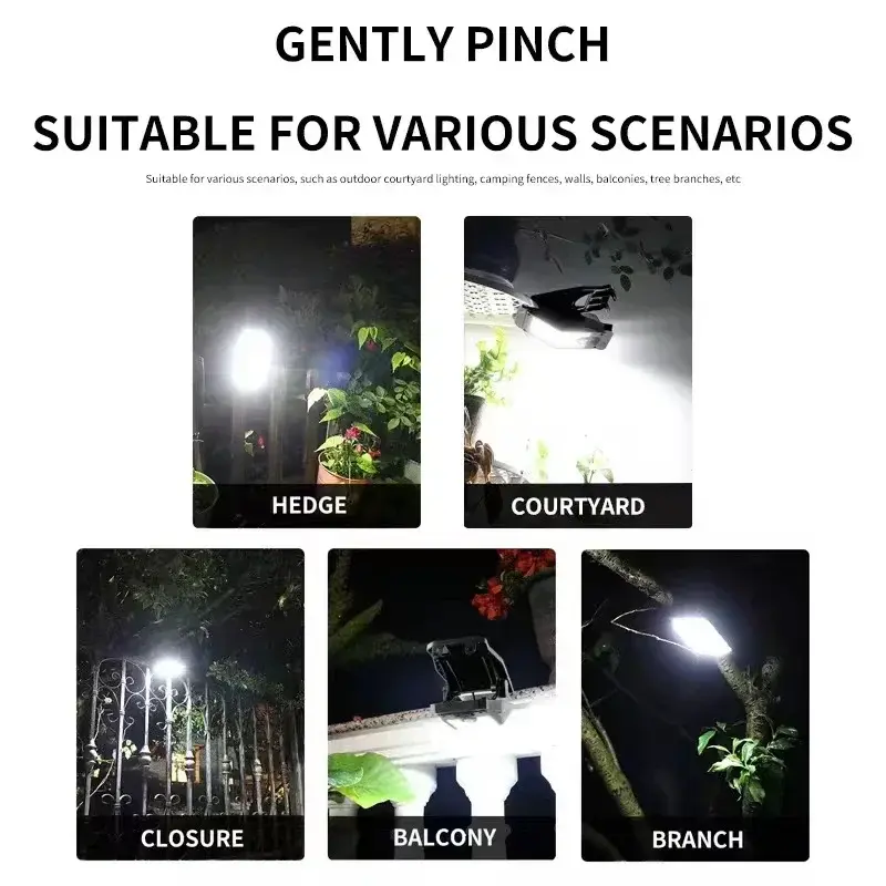 Clip On Solar Motion Lights Outdoor Waterproof,Solar Fence Lights Outside with 58 LEDs, Portable Solar Powered Security Light