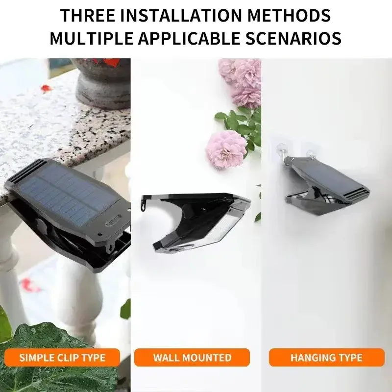 Clip On Solar Motion Lights Outdoor Waterproof,Solar Fence Lights Outside with 58 LEDs, Portable Solar Powered Security Light
