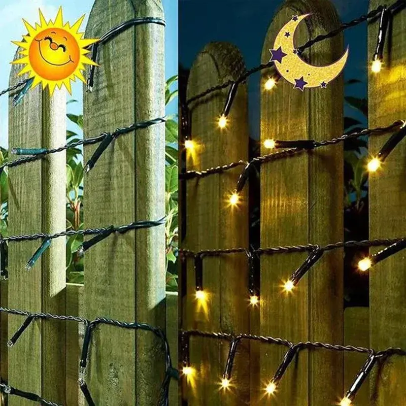 NEW 400LED Solar String Light Outdoor 8 Mode Garden Waterproof Fairy Lamp Garland For Christmas Holiday Party Home Decoration