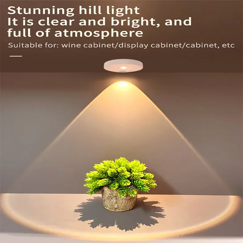1~6Pcs Motion Sensor LED Night Lights 3in1 USB Rechargeable Spotlight 3 Color Wireless Night Lamps for Home Corridor Bedroom