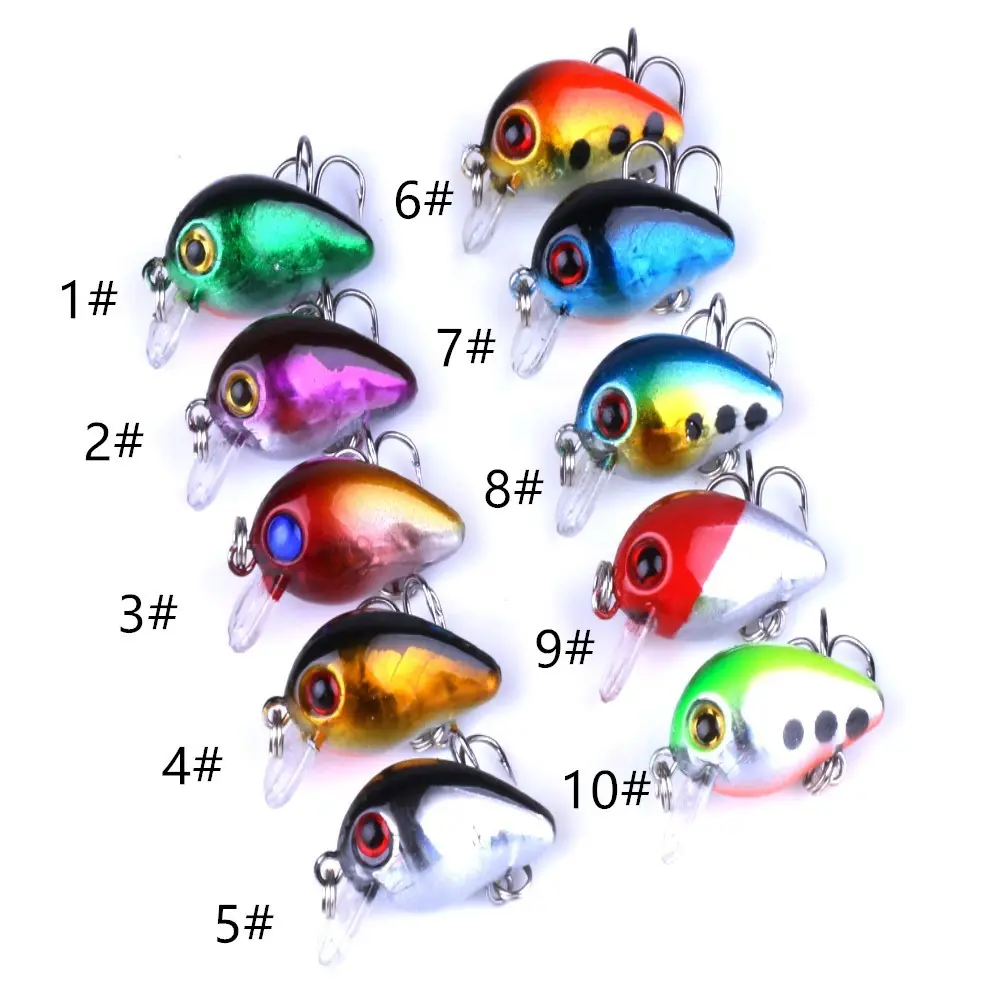 Crankbait Fishing Lure 3cm 1.6g Artificial Hard Set Mini Wobbler Crank Bait Sea Mininow for Pike Bass Trout Pesca Fishing Tackle