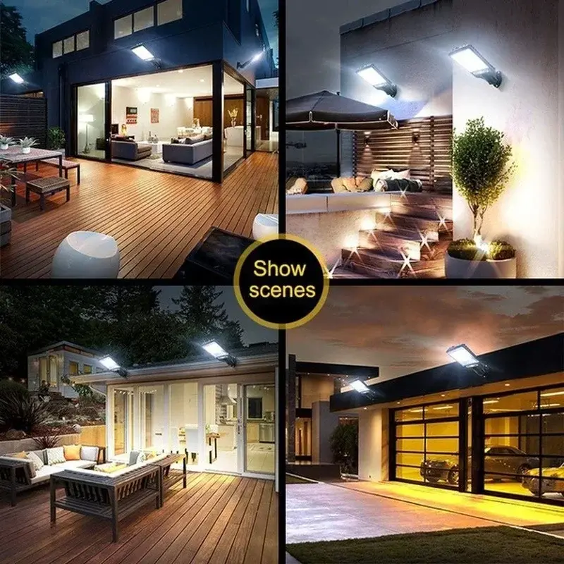 1-4Pack Solar Street Lights Outdoor Lamp With 3 Light Mode Waterproof Motion Sensor Security Lamp for Garden Patio Path Yard