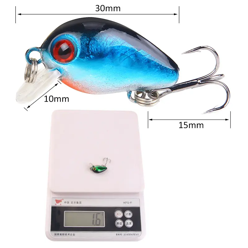 Crankbait Fishing Lure 3cm 1.6g Artificial Hard Set Mini Wobbler Crank Bait Sea Mininow for Pike Bass Trout Pesca Fishing Tackle