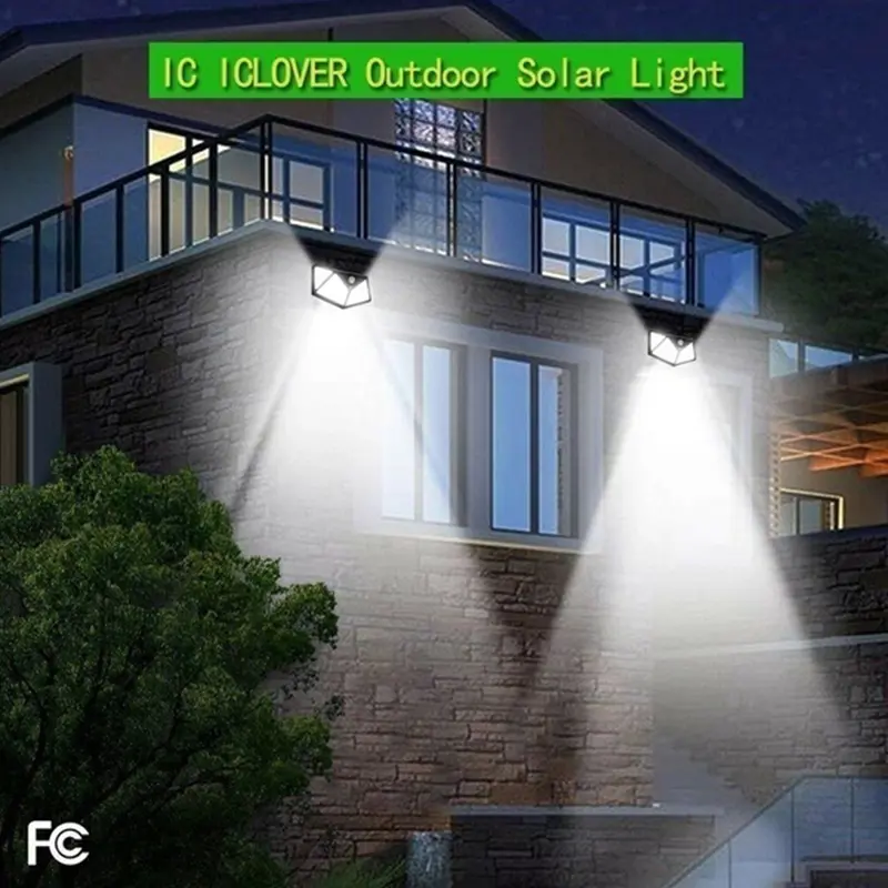 12/8/6/4/2/1Pcs Solar Lights Outdoor Wall Lamp PIR Motion Sensor 100LED Solar Powered Sunlight Street Light for Garden Courtyard