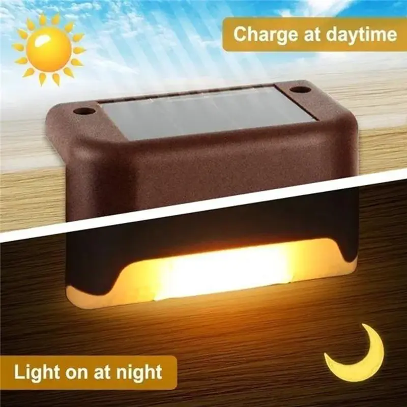 4/8/12/16Pcs Solar Deck Lights Outdoor Step Lights Waterproof Led Solar Lights for Railing Stairs Step Fence Yard Patio Pathway