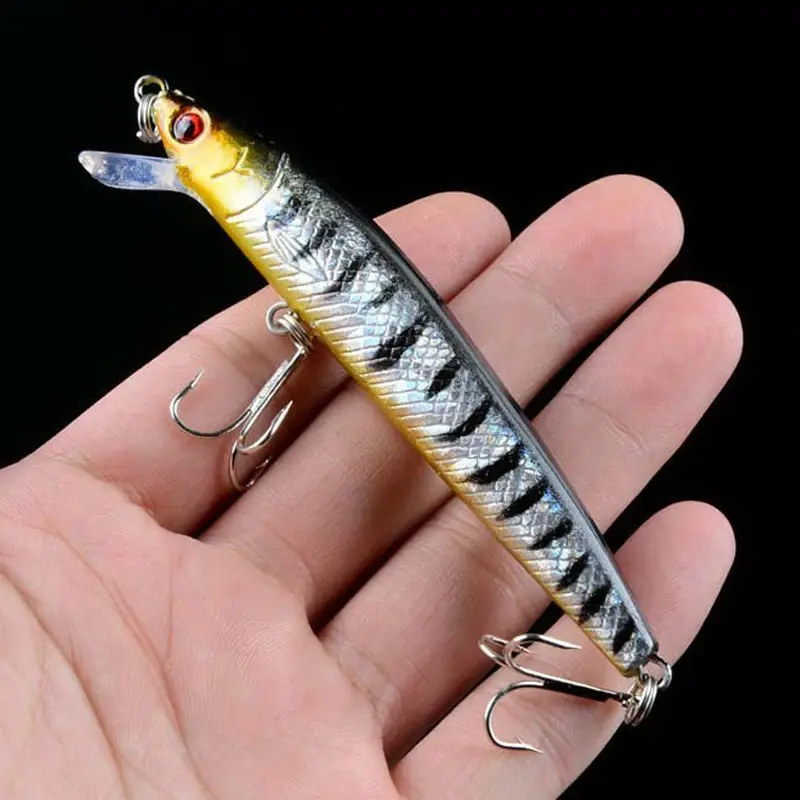 10Pcs Minnow Fishing Lures Floating Hard Bait 95mm 7g Artificial Bait Wobbler Crankbait Carp Perch Pesca Fishing Tackle