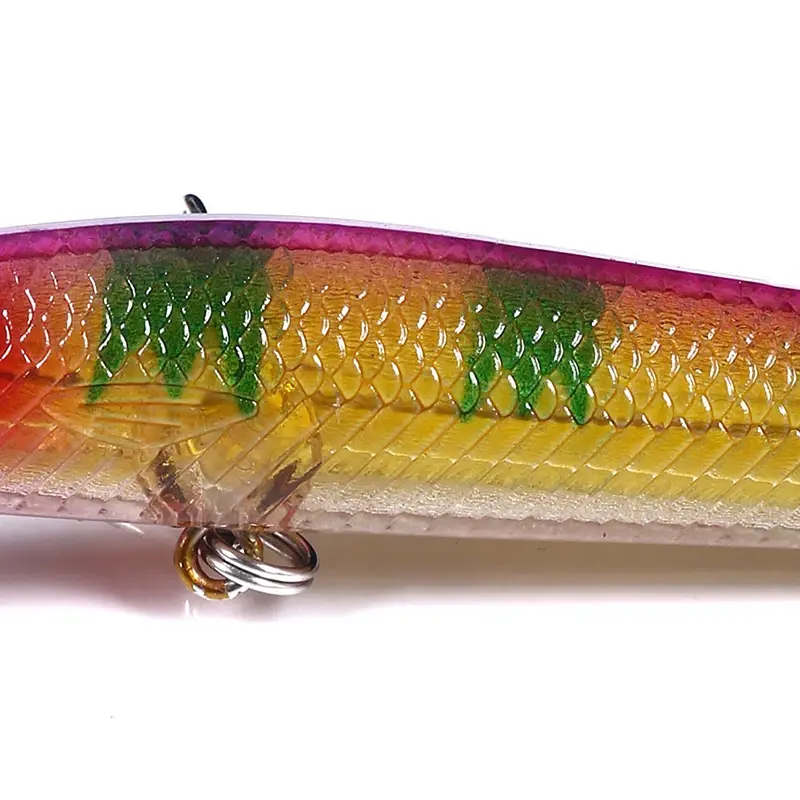 10Pcs Minnow Fishing Lures Floating Hard Bait 95mm 7g Artificial Bait Wobbler Crankbait Carp Perch Pesca Fishing Tackle