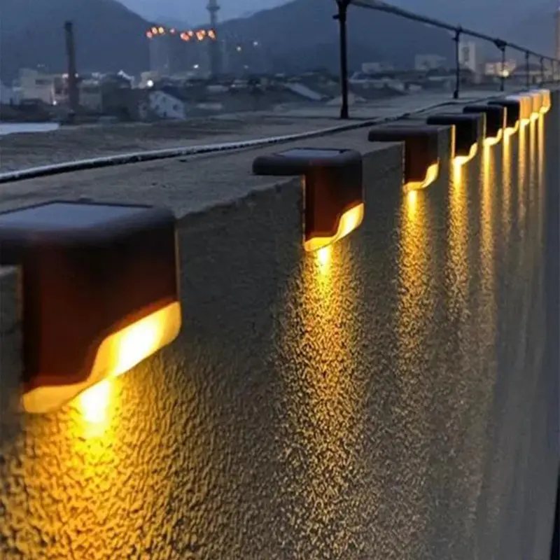 4/8/12/16Pcs Solar Deck Lights Outdoor Step Lights Waterproof Led Solar Lights for Railing Stairs Step Fence Yard Patio Pathway