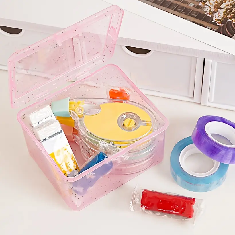 1PC Card storage box,  business cards, miscellaneous items, small card box, plastic card office organizer box
